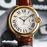 Cartier 42MM 18K Mechanical Movmene White Dial Watch